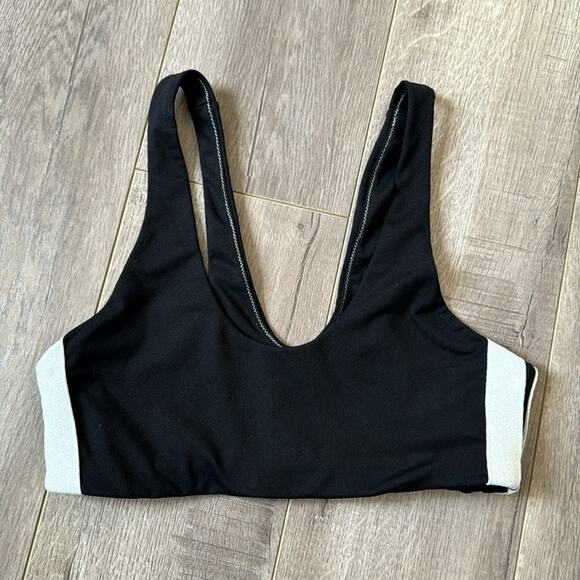 Spiritual Gangster Shakti Side Stripe Black Silver Sports Bra Size M - Picture 4 of 8